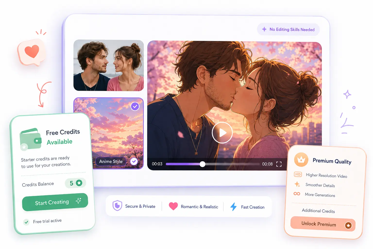 Turn Couple Photos into Anime Romance