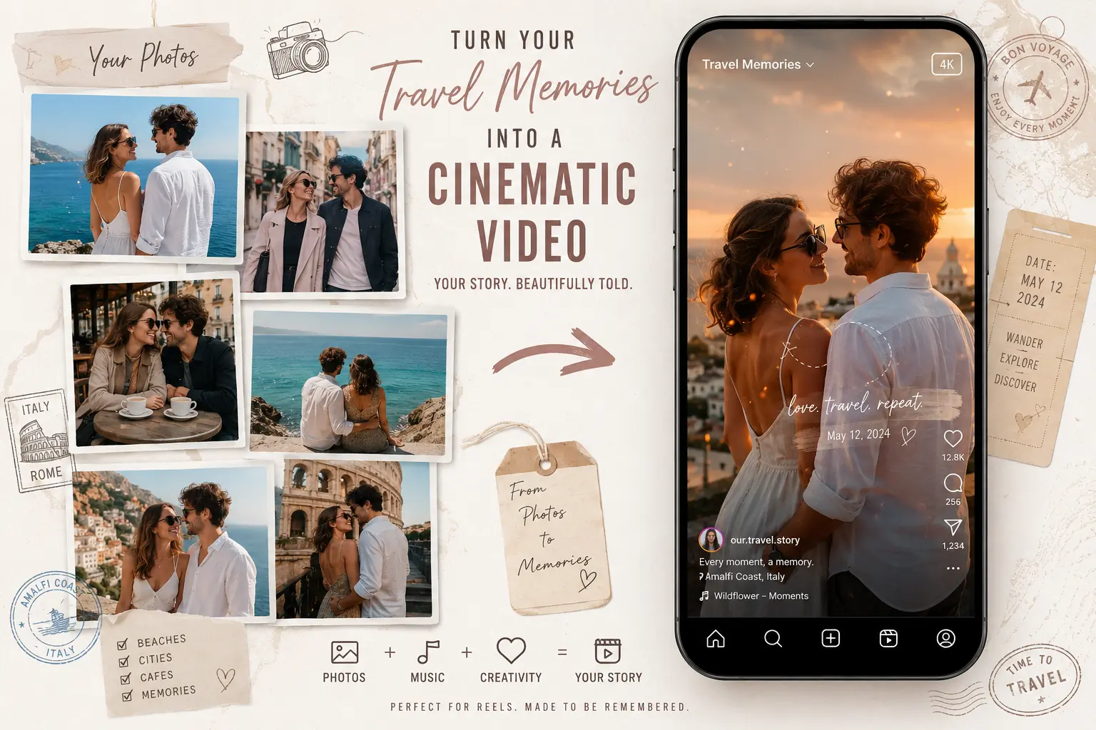 Generate Travel Memory Videos