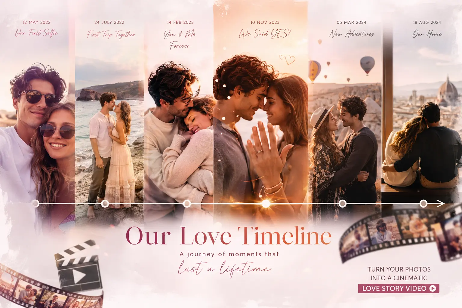 Turn Photos into Love Timeline Videos