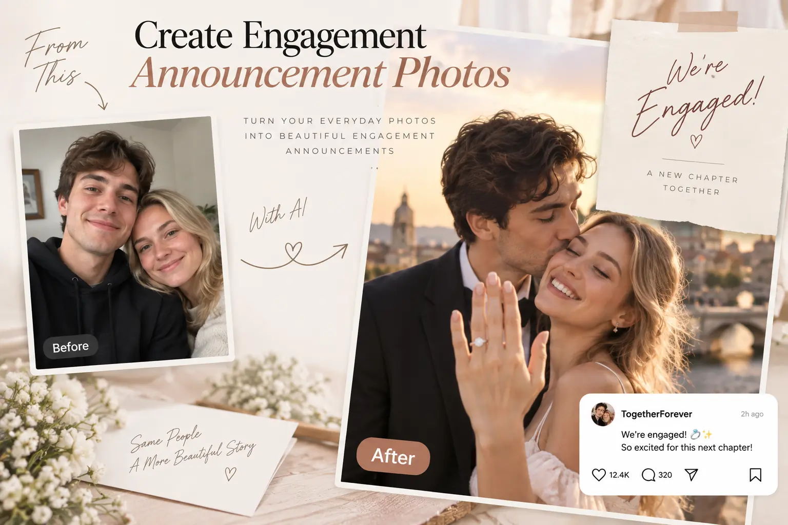 Create Engagement Announcement Photos