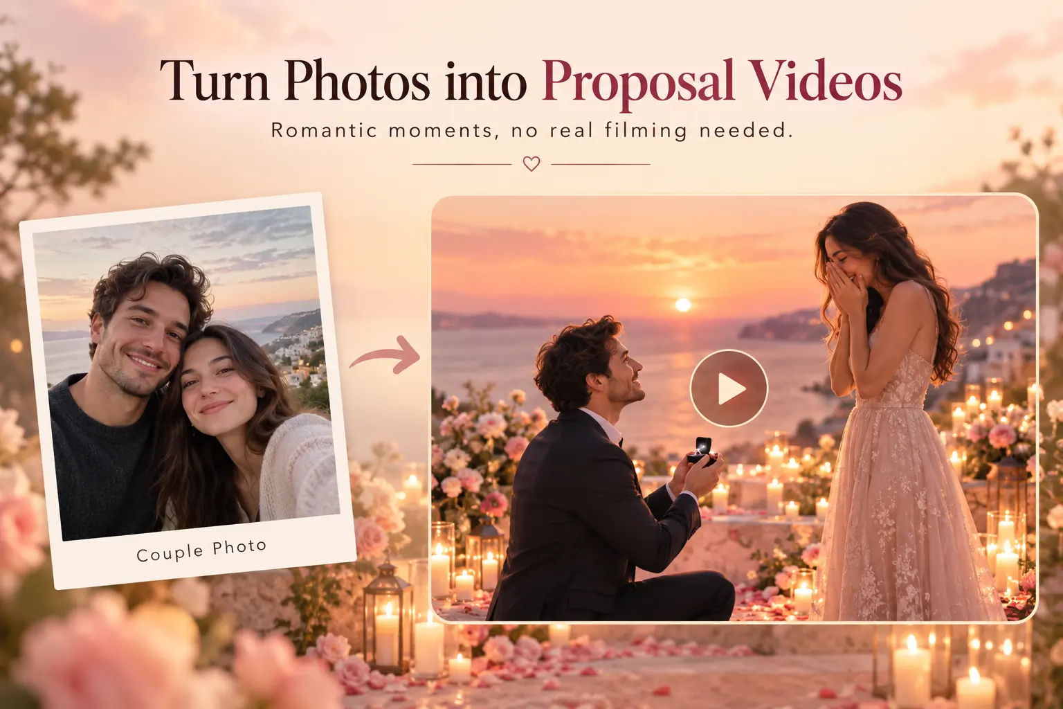 Turn Couple Photos into Romantic Proposal Videos