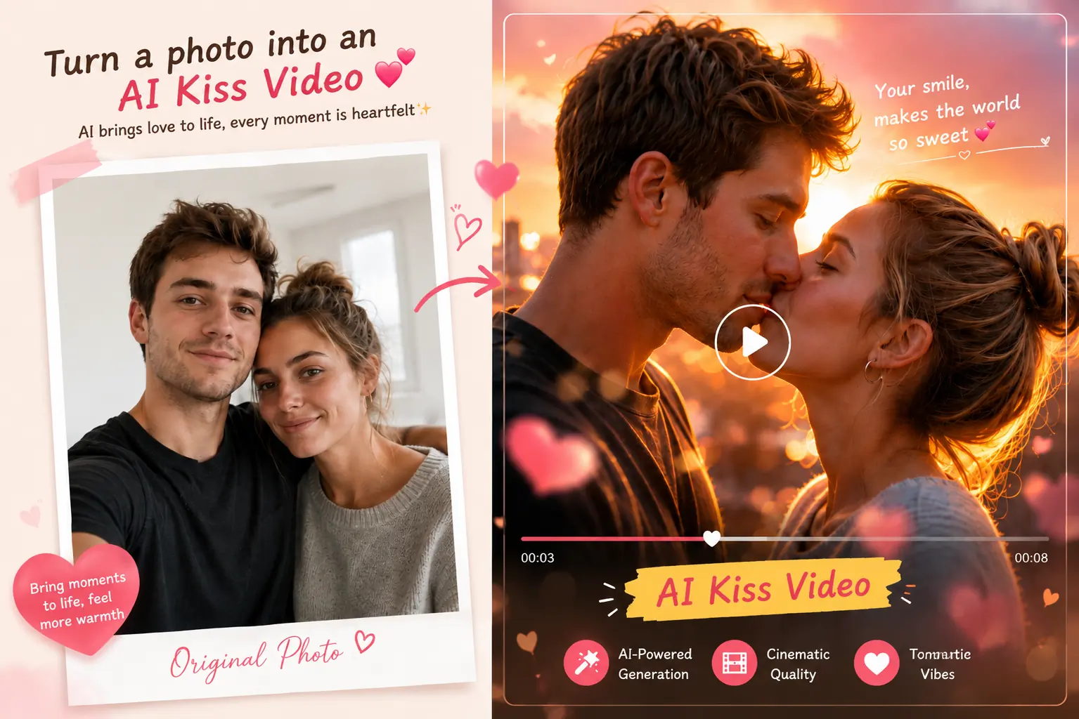 Crea video di baci AI