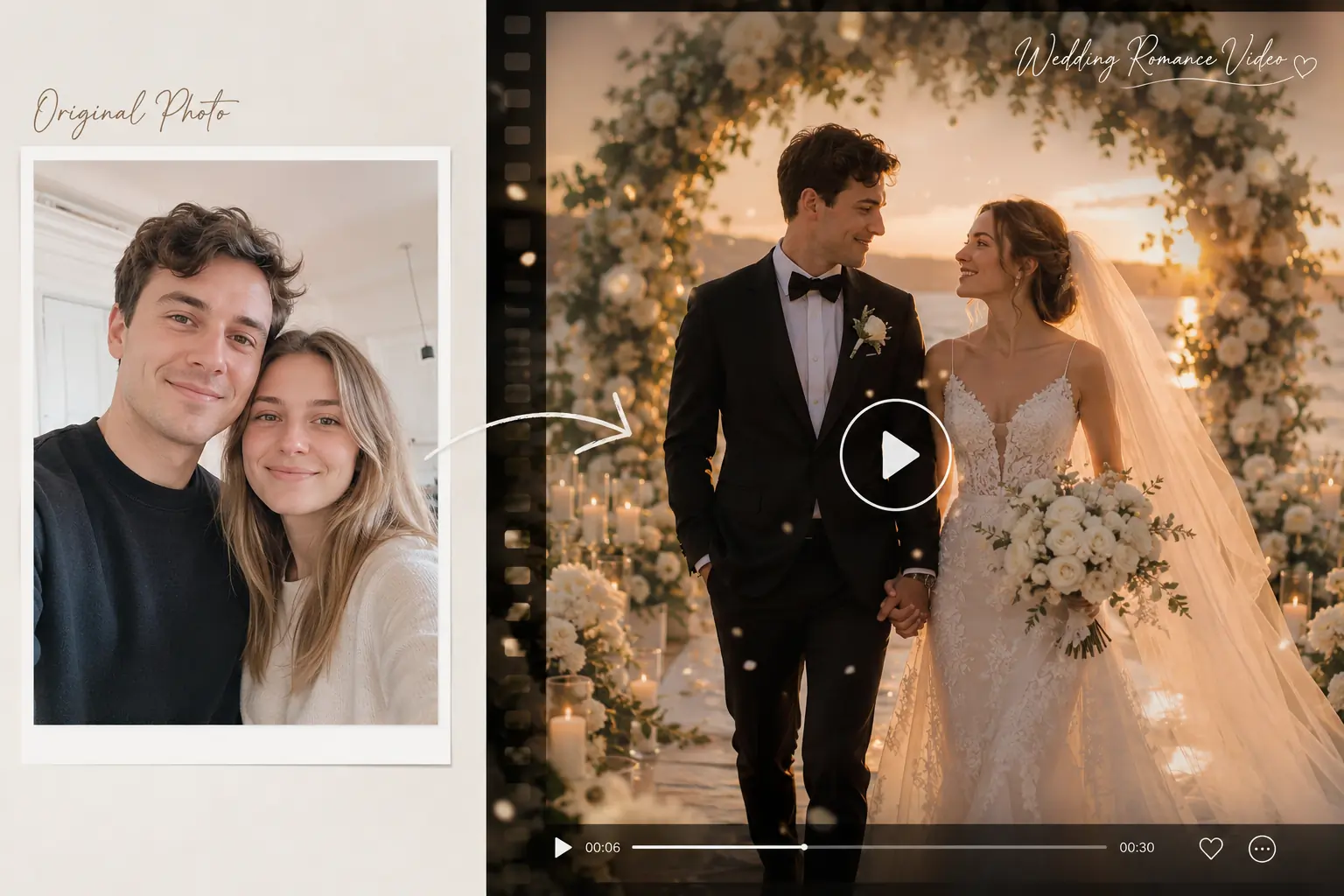 Crea video romantici in stile wedding