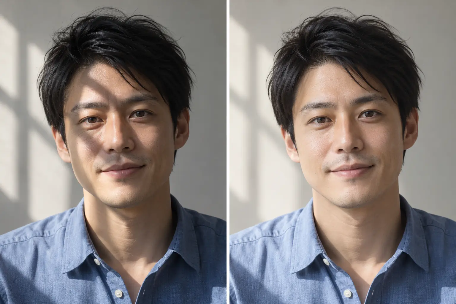 Remove shadows from a face