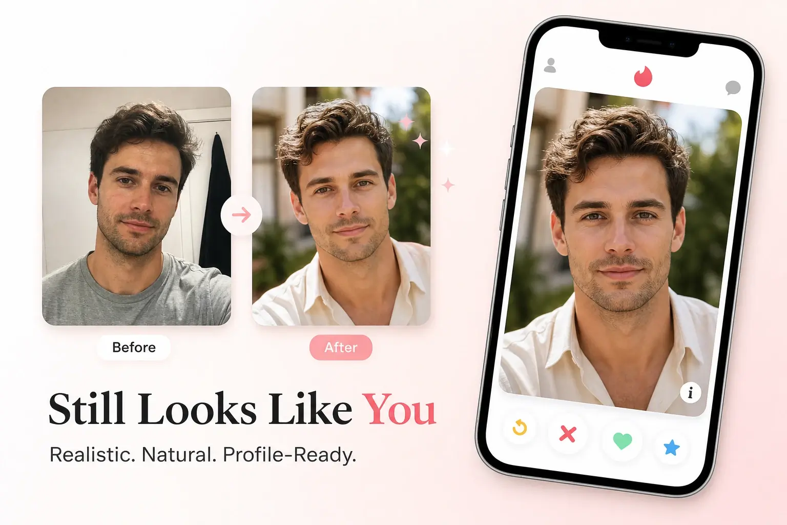 Realistic Tinder Photos, Not Fake-Looking Edits