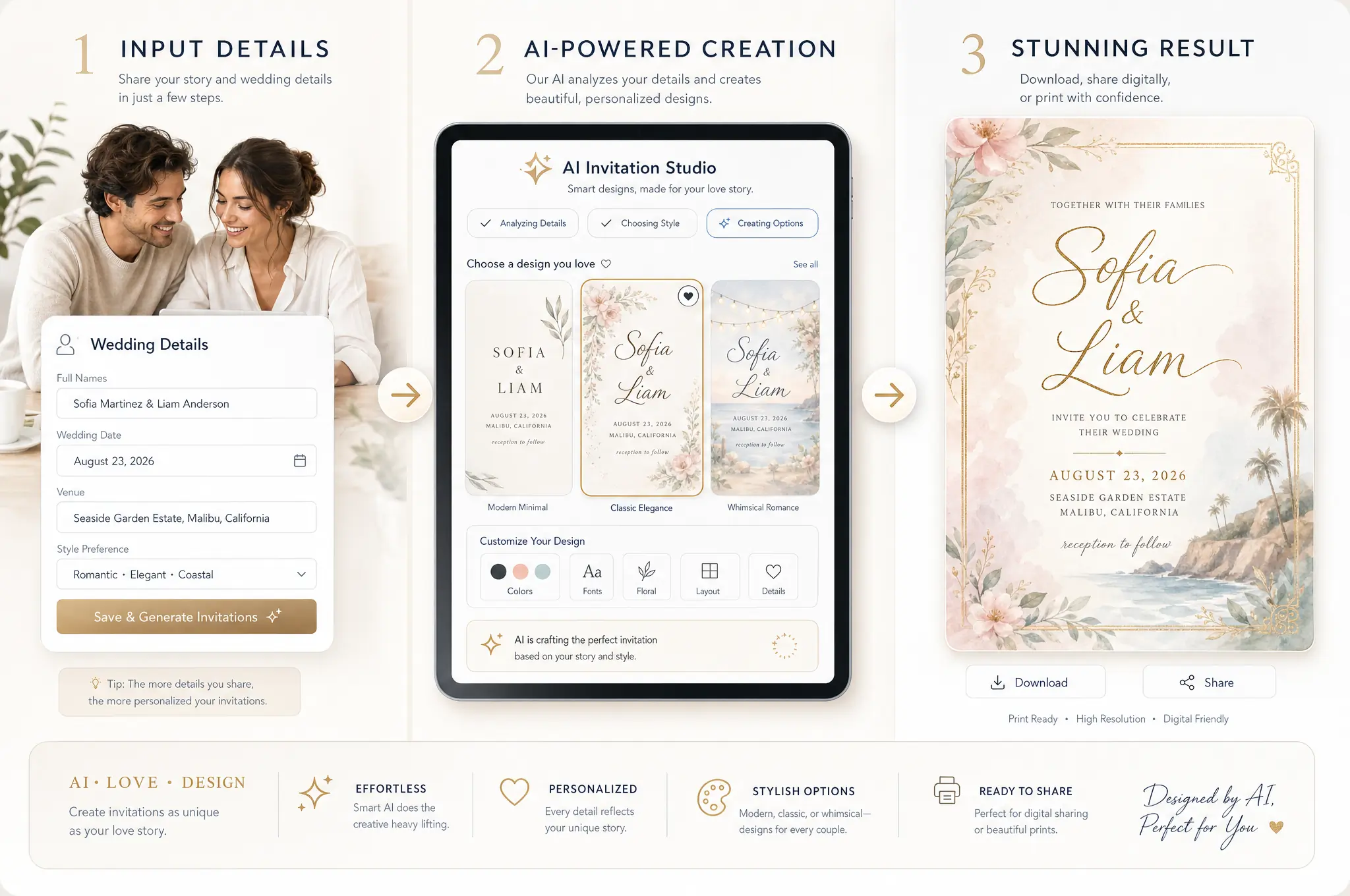 Fast &Easy Create Wedding Card