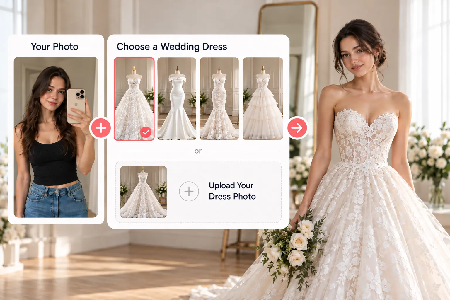 What Is a Virtual Wedding Dress Try-On?