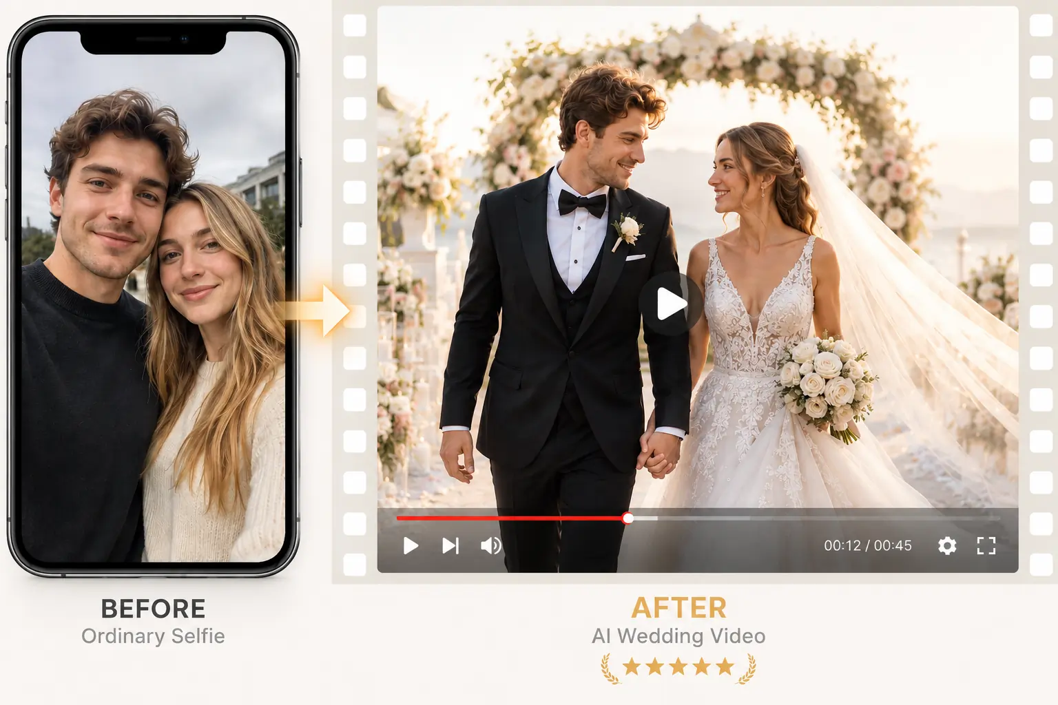 Creare video di matrimonio romantici