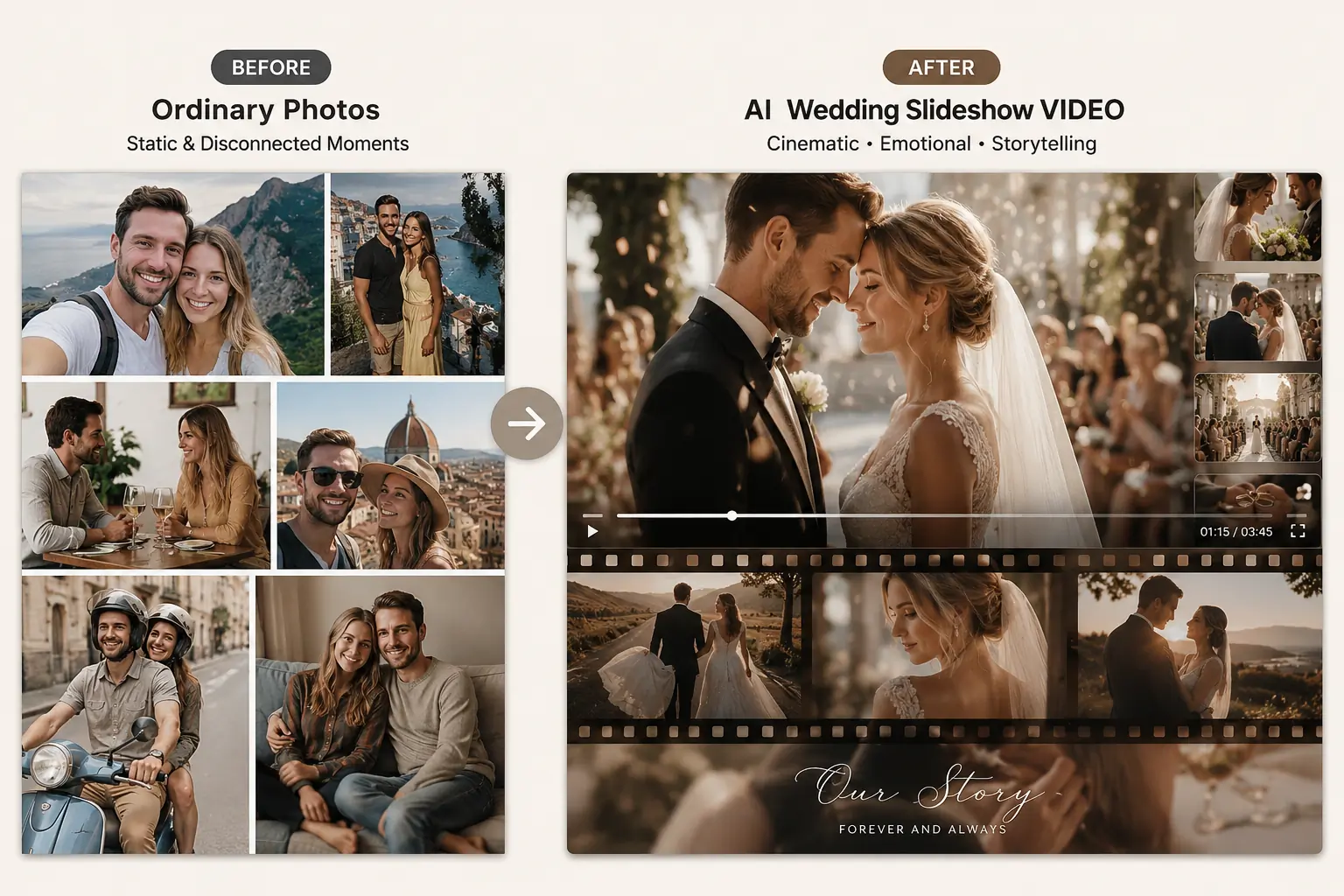 Realizzare slideshow di matrimonio