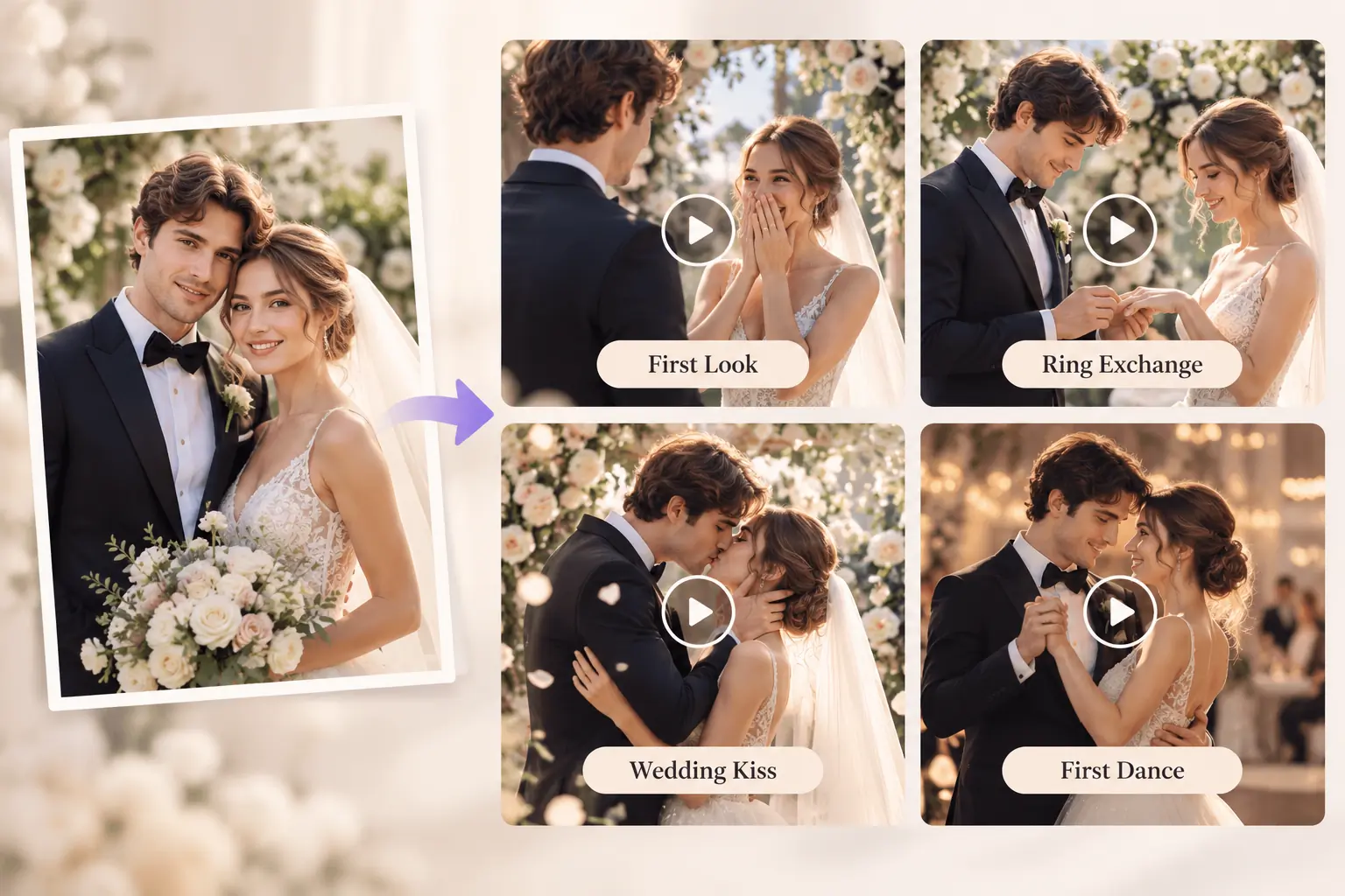 Turn Wedding Photos into Memorable Wedding Moments