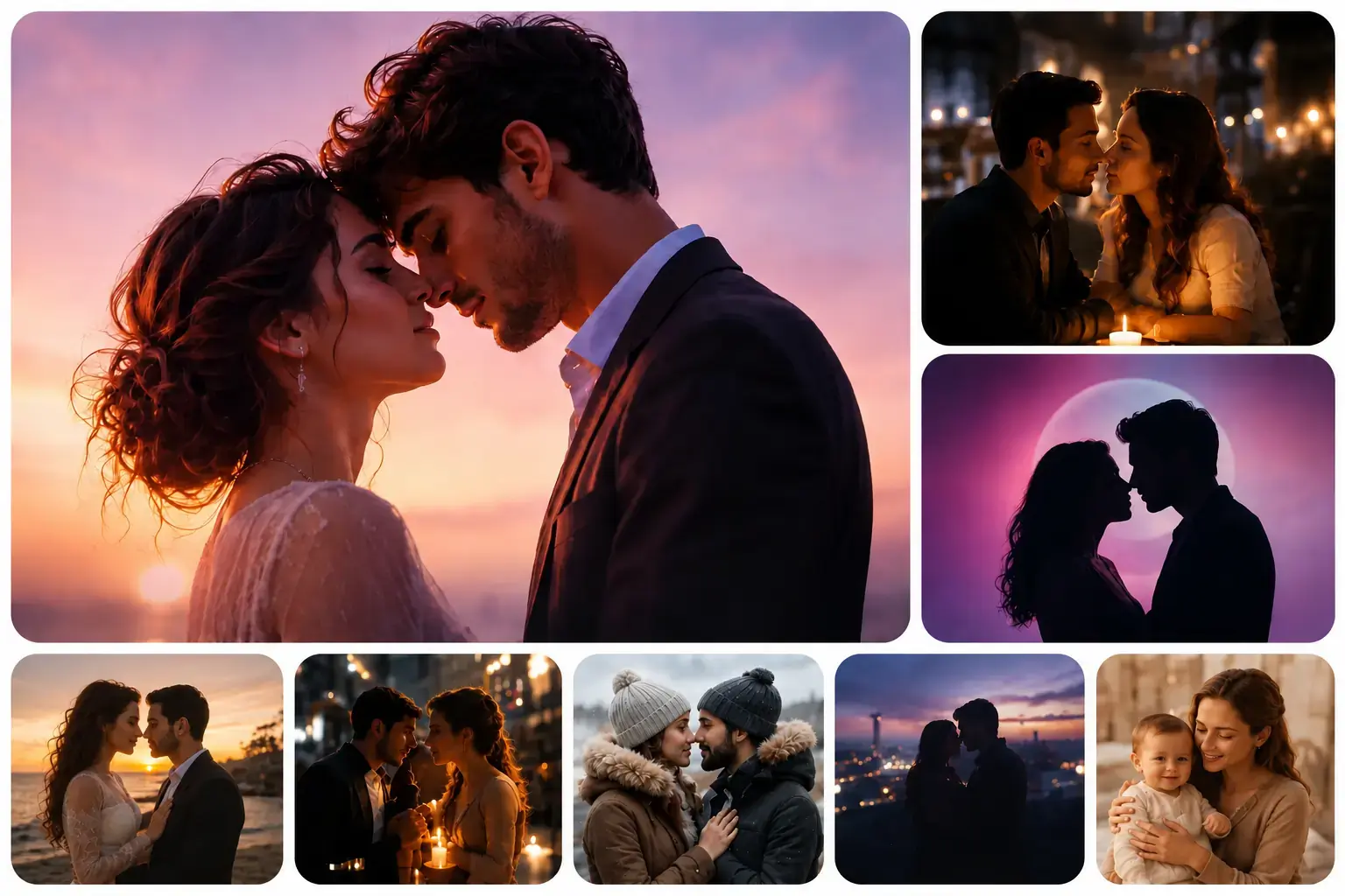 Free AI Kissing Generator Create - Realistic Romantic Kissing Videos & GIFs Online