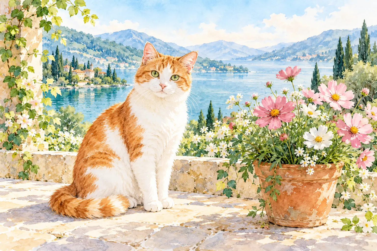 Pet portraits and painted scenery