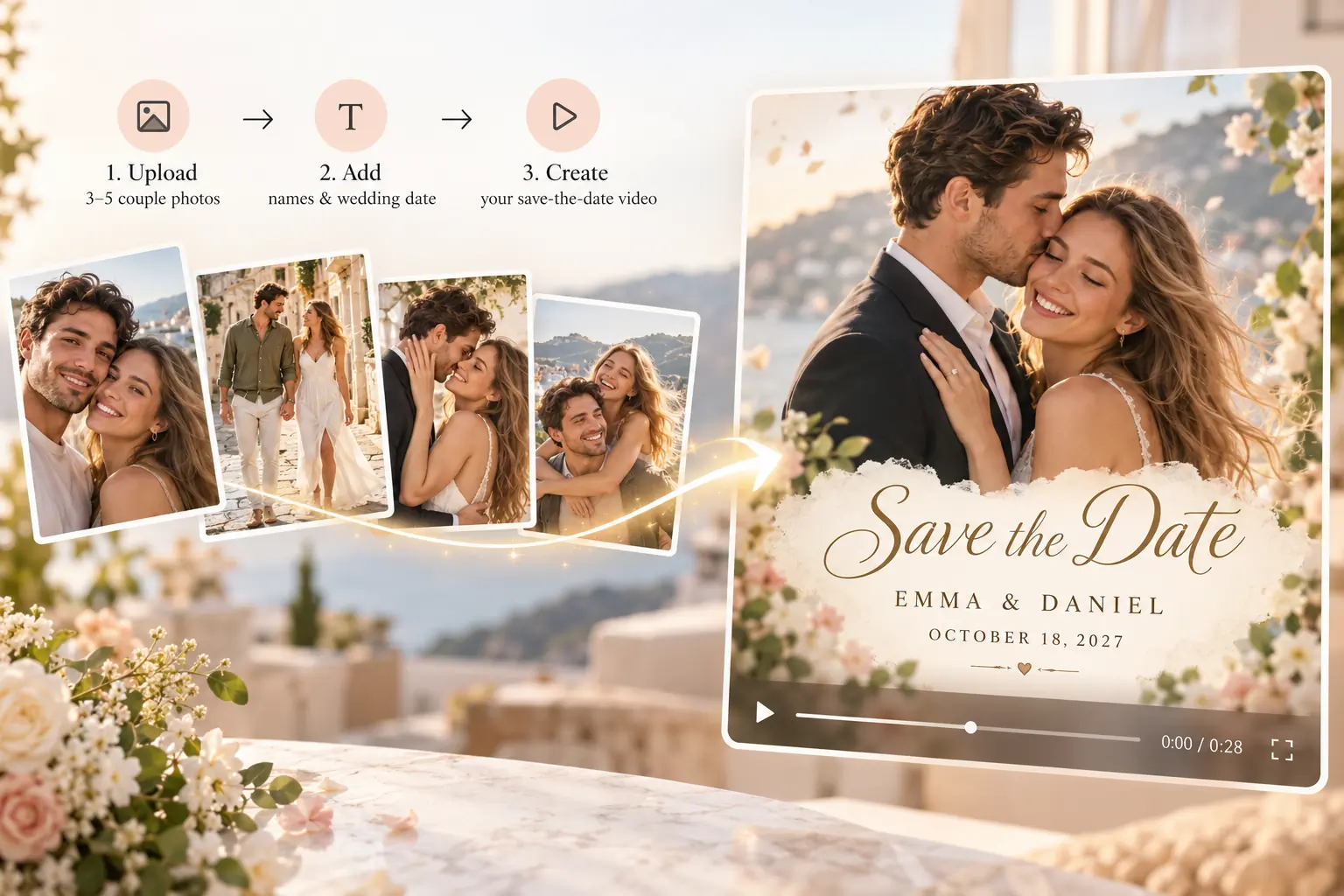 AI Save the Date Video Maker