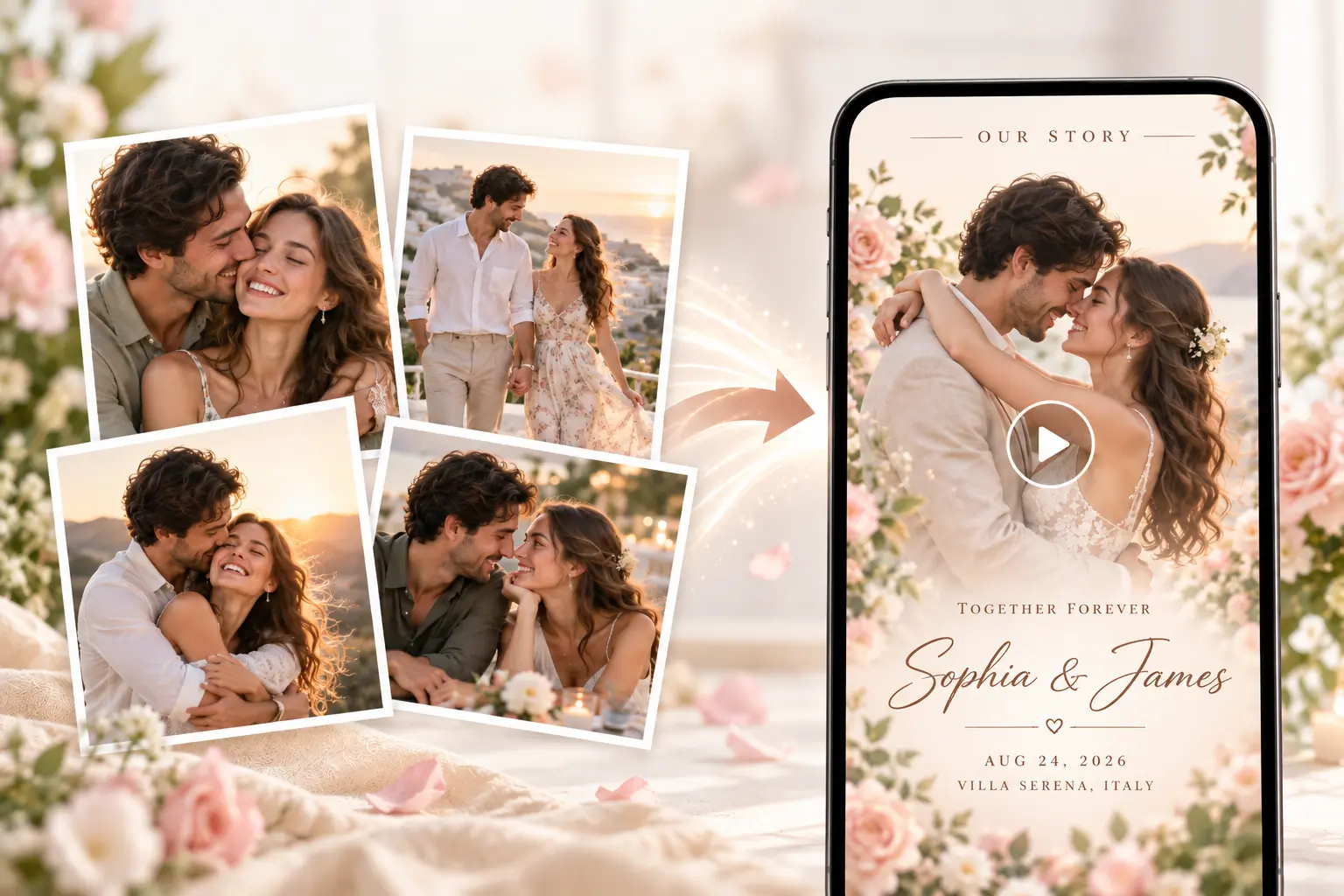 Turn Your Photos into a Wedding Invitation Video