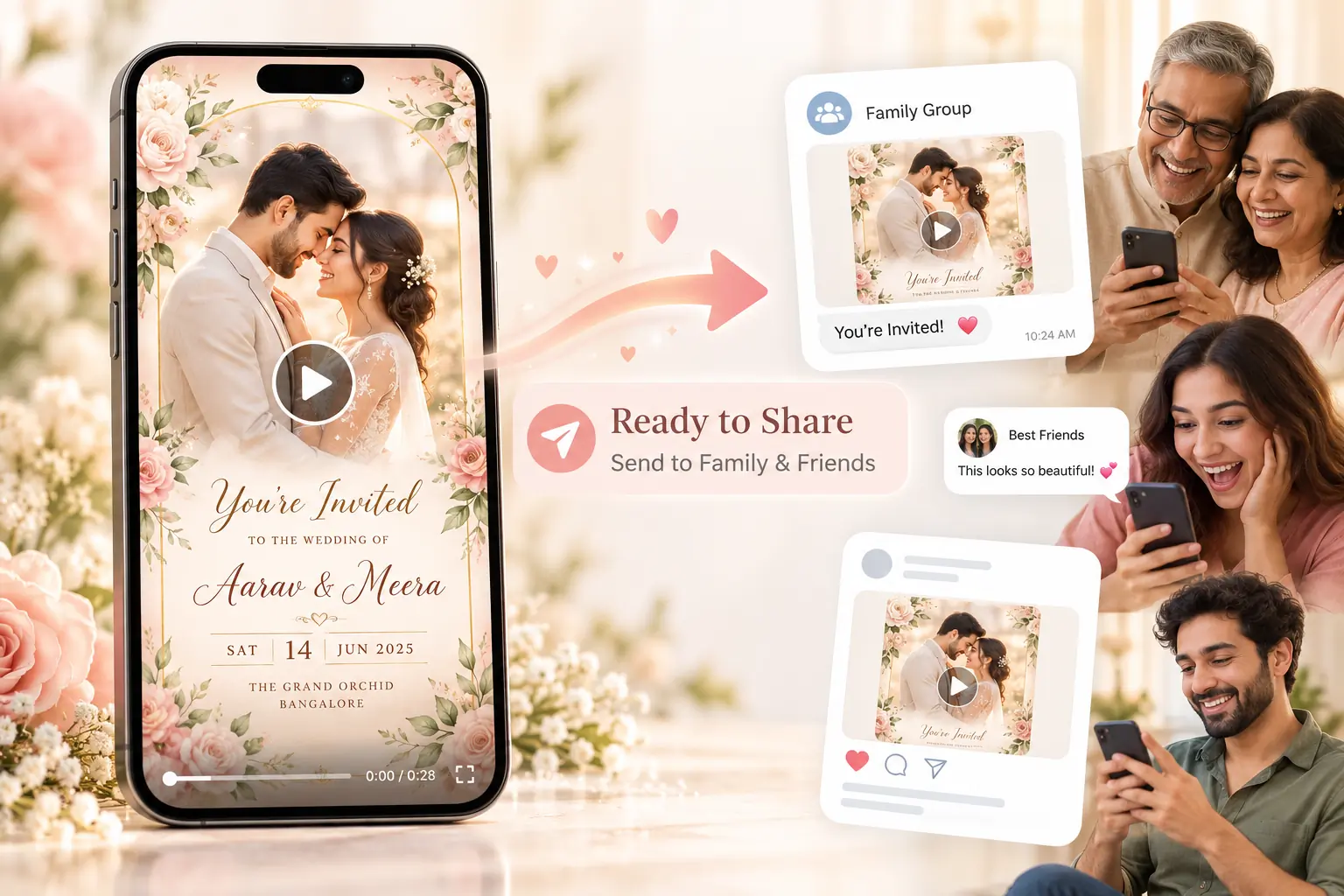 Create a Digital Wedding Invite Ready to Share
