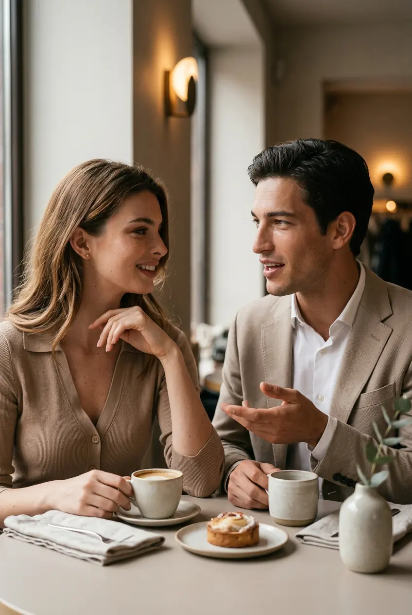 Cafe Date Couple Photos