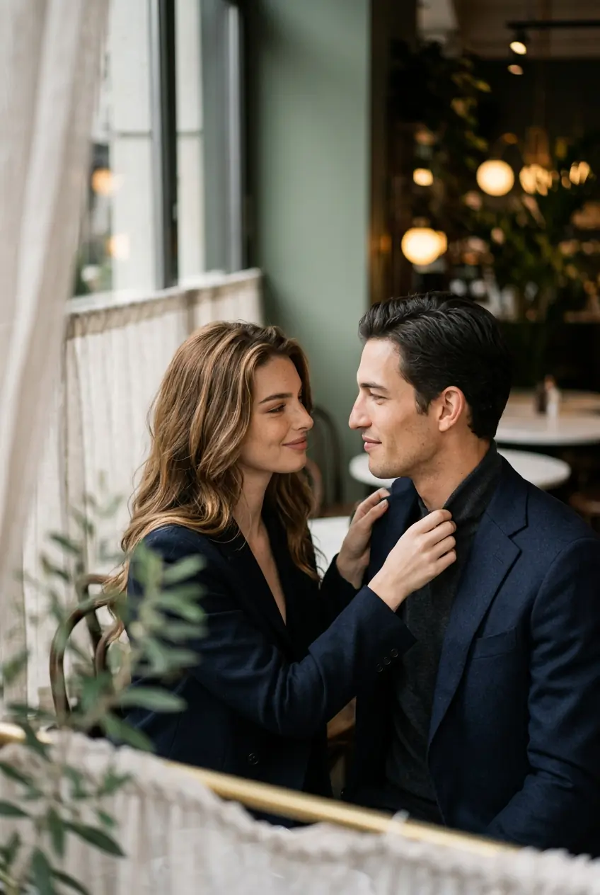 Cafe Date Couple Photos