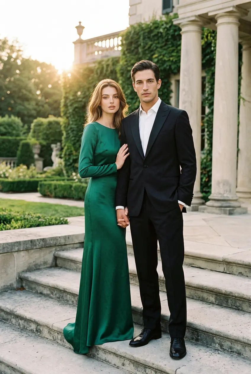Elegant Engagement Couple Photos