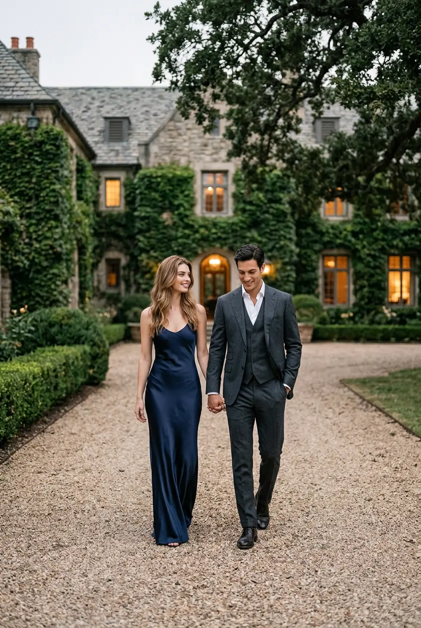 Elegant Engagement Couple Photos