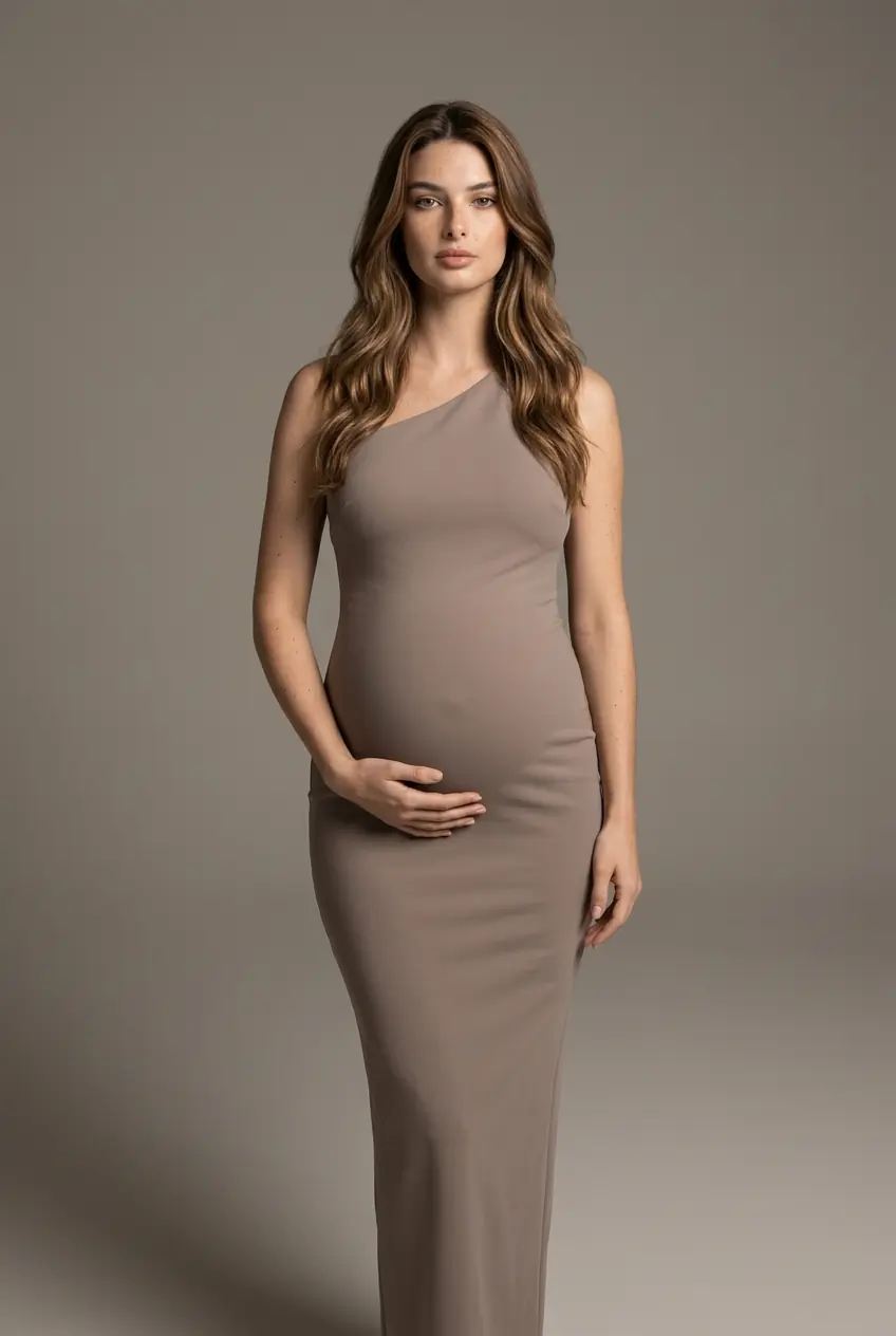 Minimalist Studio Maternity Photos