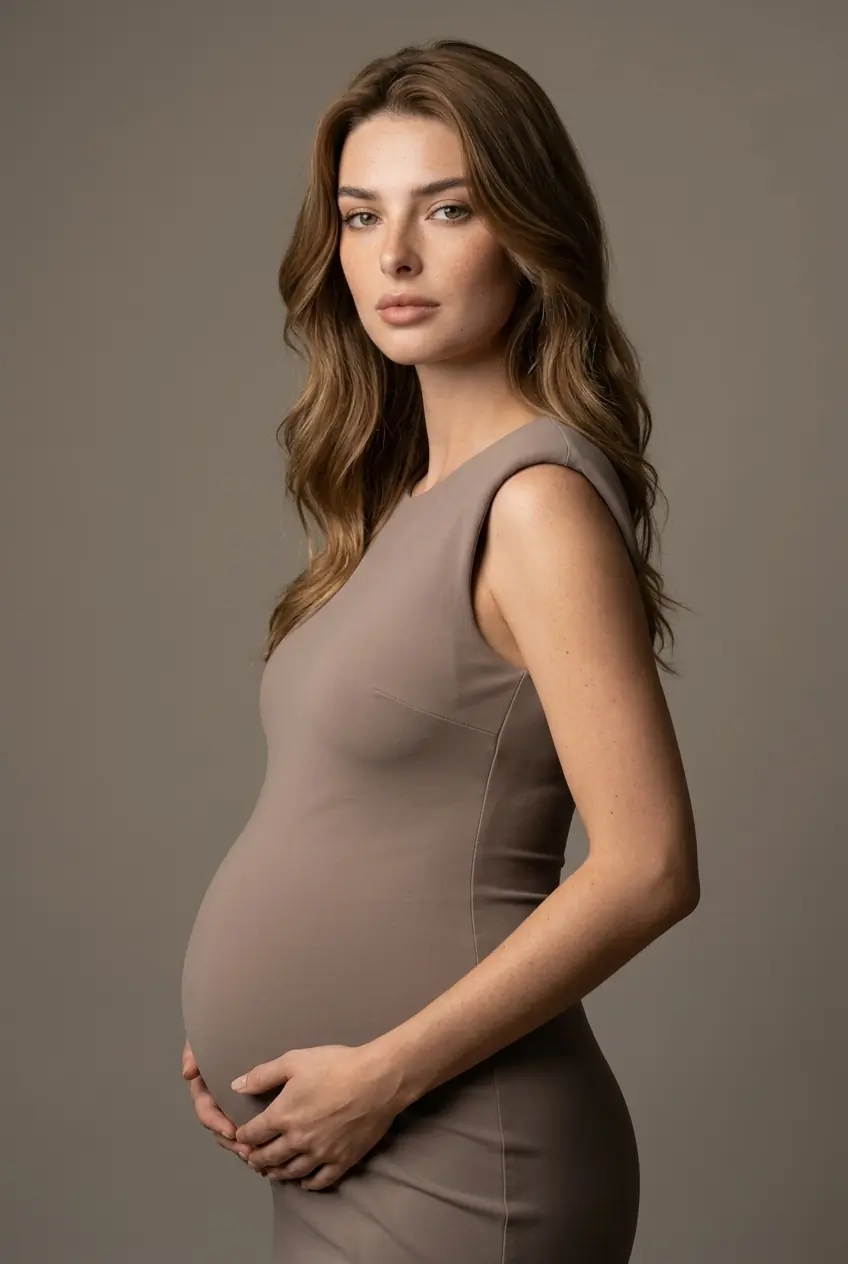 Minimalist Studio Maternity Photos