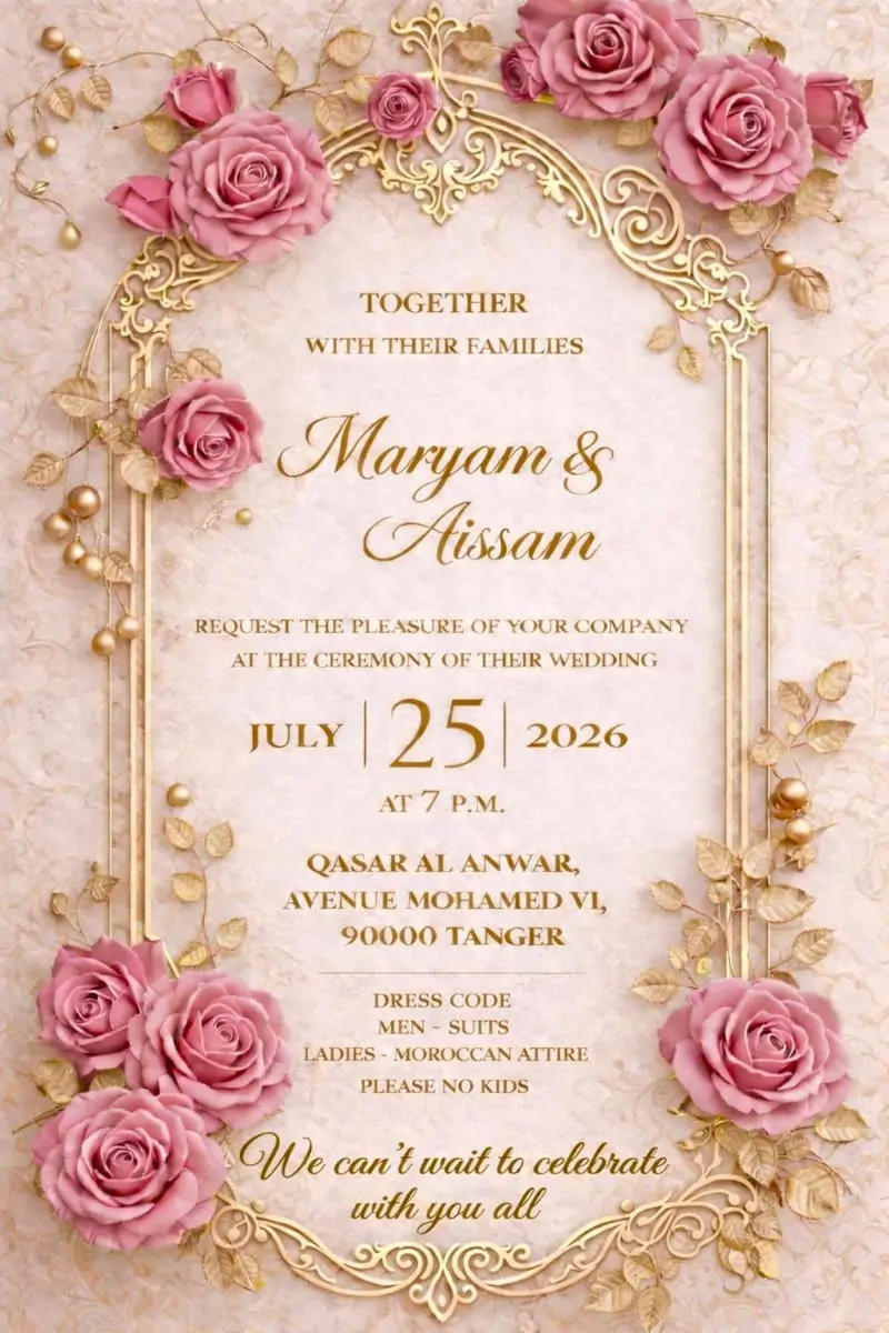Blush Rose Invitation