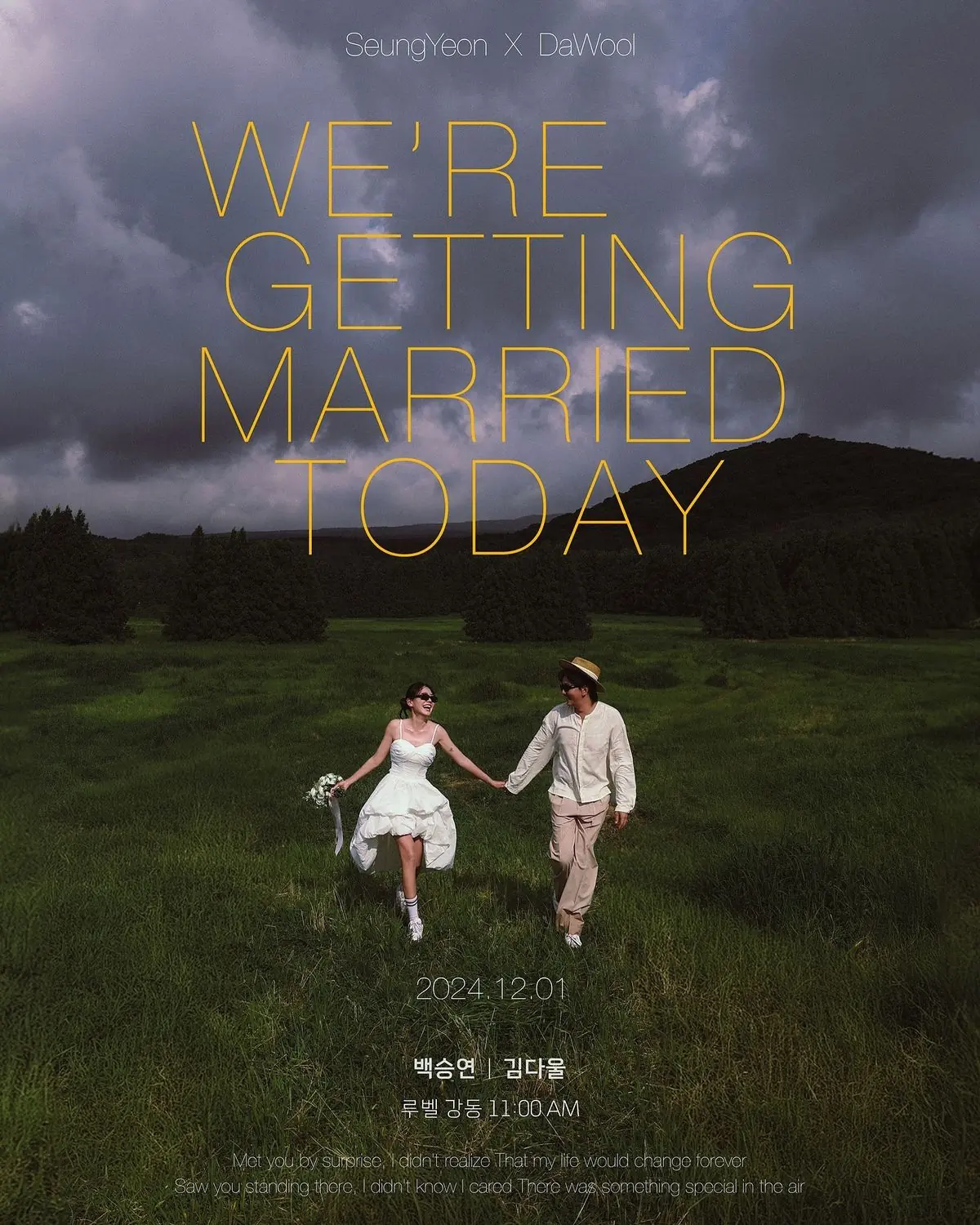 Stormy Field Elopement